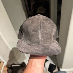 Fear Of God Suede strap back hat grey adjustable